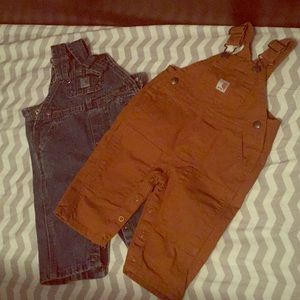 Carhartt Overalls: SET OF 2! 3 months